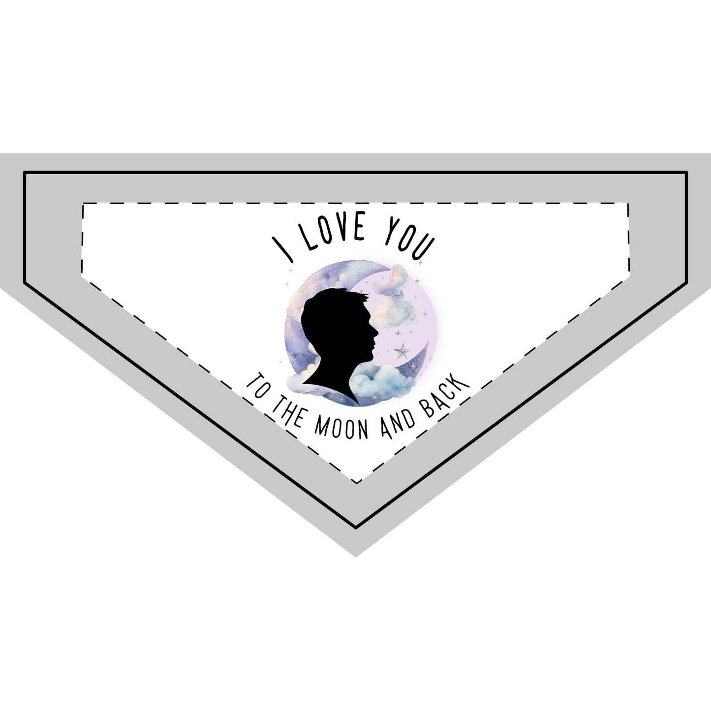 I Love You to the Moon & Back (male) – Pet Bandana