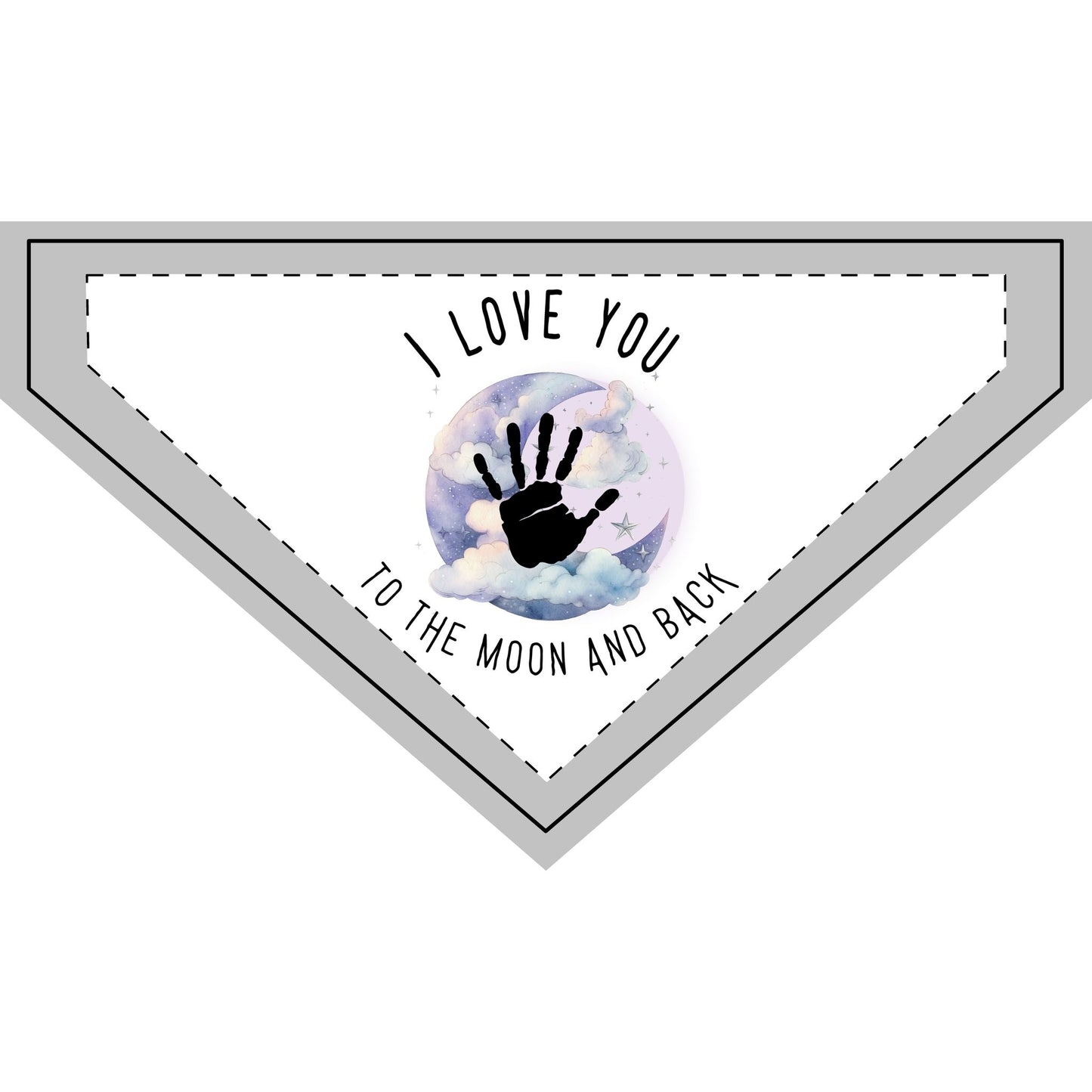 I Love You to the Moon & Back (hand print) – Pet Bandana