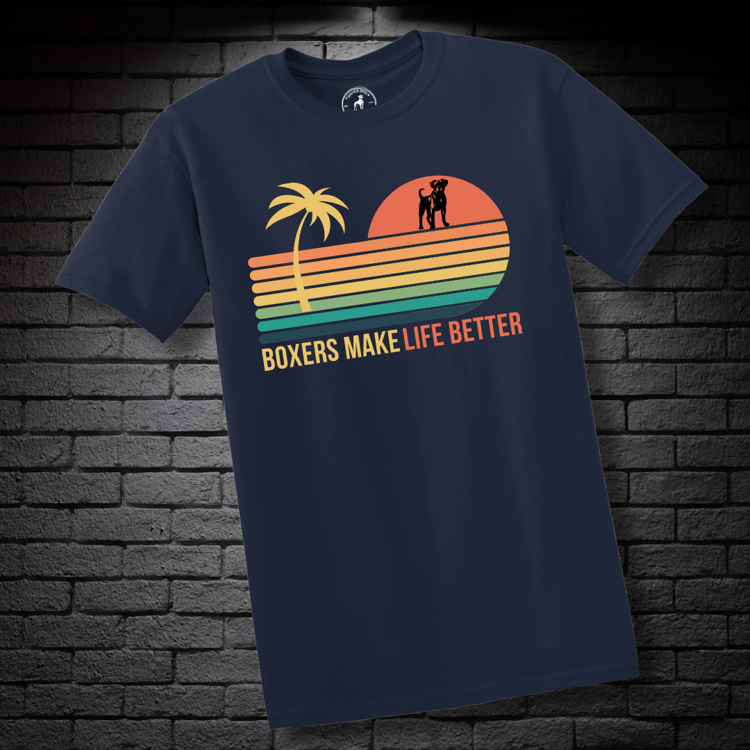 Boxers Make Life Better- Boxer Dog Classic Shirt