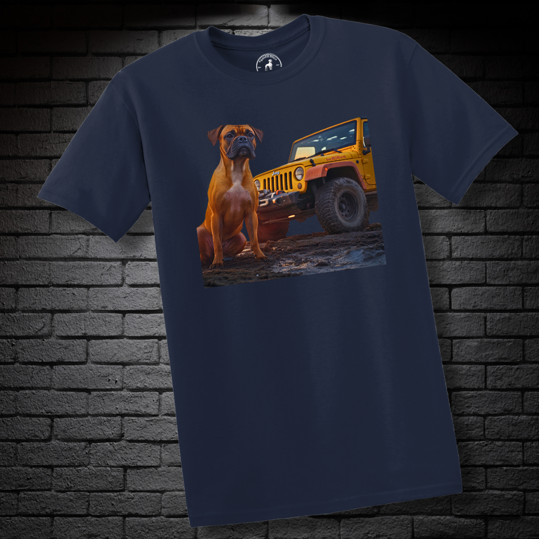 A Boxer & A Jeep- Boxer Dog Classic Shirt
