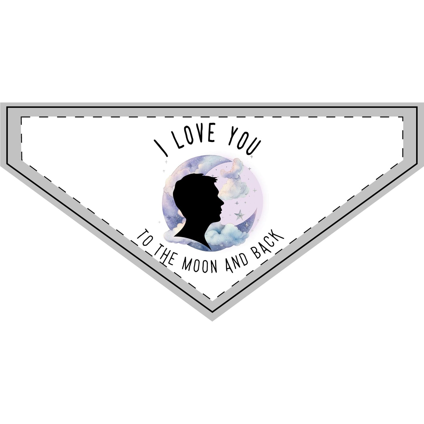 I Love You to the Moon & Back (male) – Pet Bandana