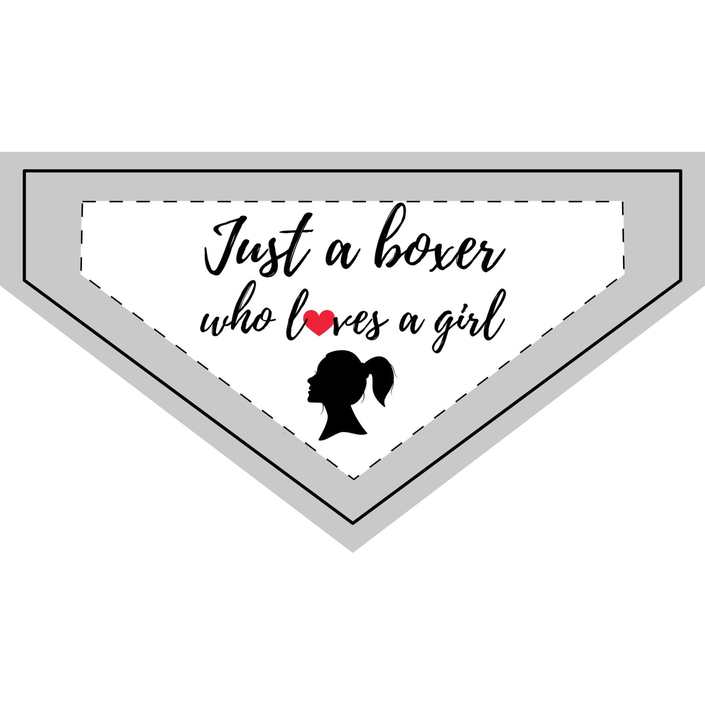 Just a Boxer Who Loves a Girl Dog Bandana – Matching Boxer Bandana, Cute Pet Accessory, Dog Lover Gift by Boxer Dog Nation