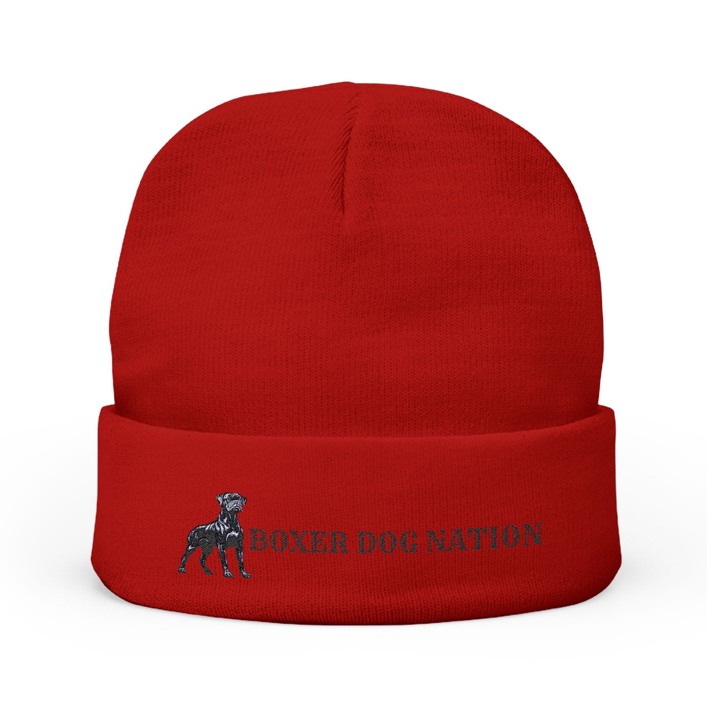 Boxer Dog Nation Logo Beanie – Embroidered & Built for the Obsessed