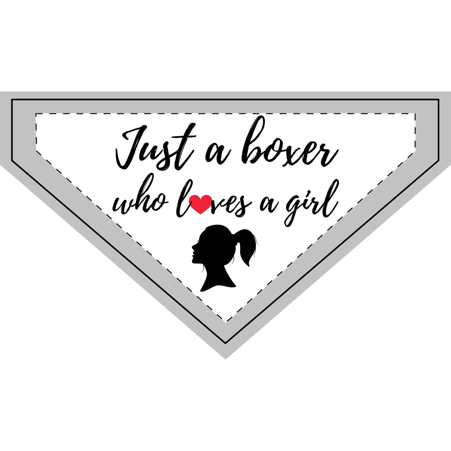 Just a Boxer Who Loves a Girl Dog Bandana – Matching Boxer Bandana, Cute Pet Accessory, Dog Lover Gift by Boxer Dog Nation