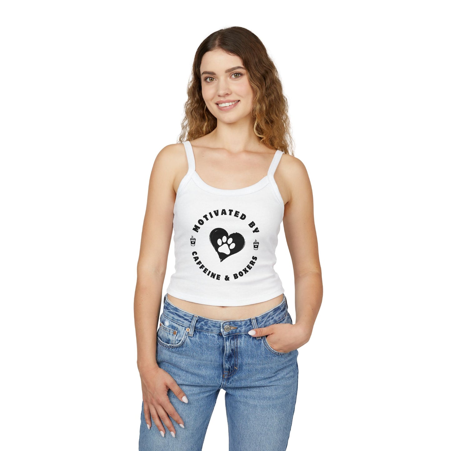 Motivation By Caffeine & Boxers - Boxer Dog Tank Top