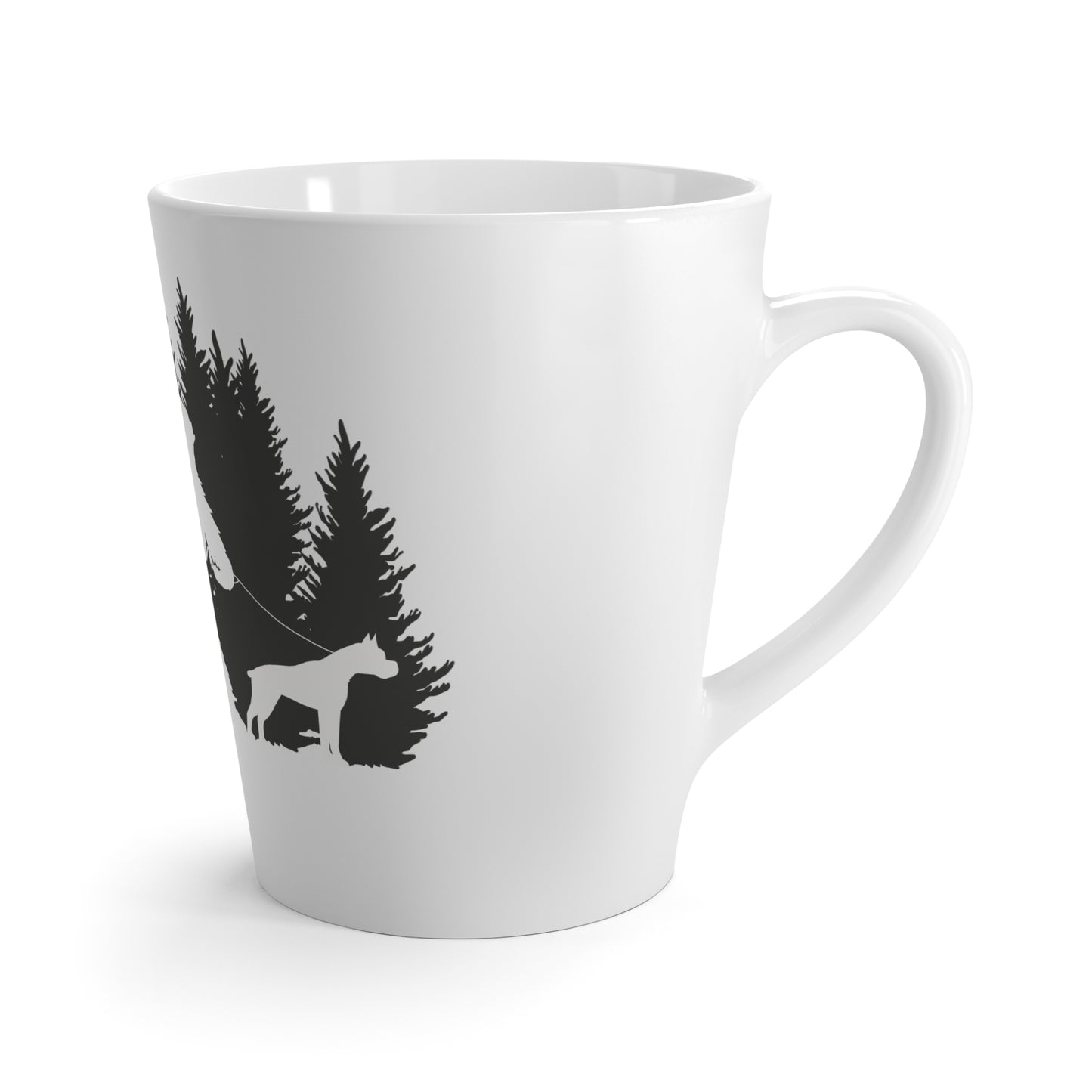 Bigfoot And His Boxer - Boxer Dog Latte Mug