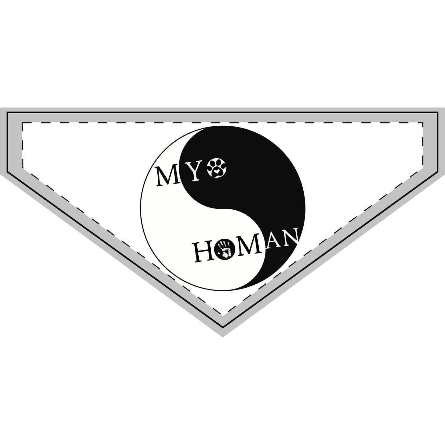 MY HOMAN (Yin Yang) - Boxer Dog Pet Bandana