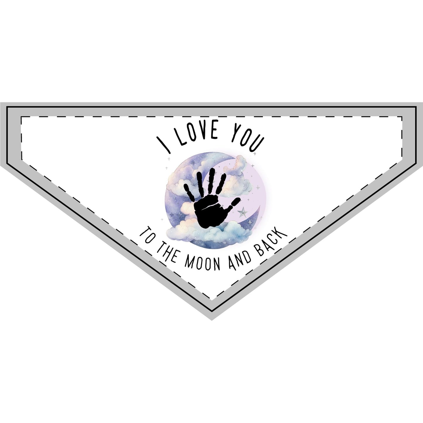 I Love You to the Moon & Back (hand print) – Pet Bandana