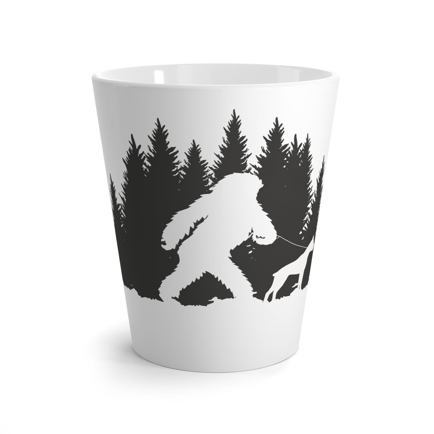 Bigfoot And His Boxer - Boxer Dog Latte Mug