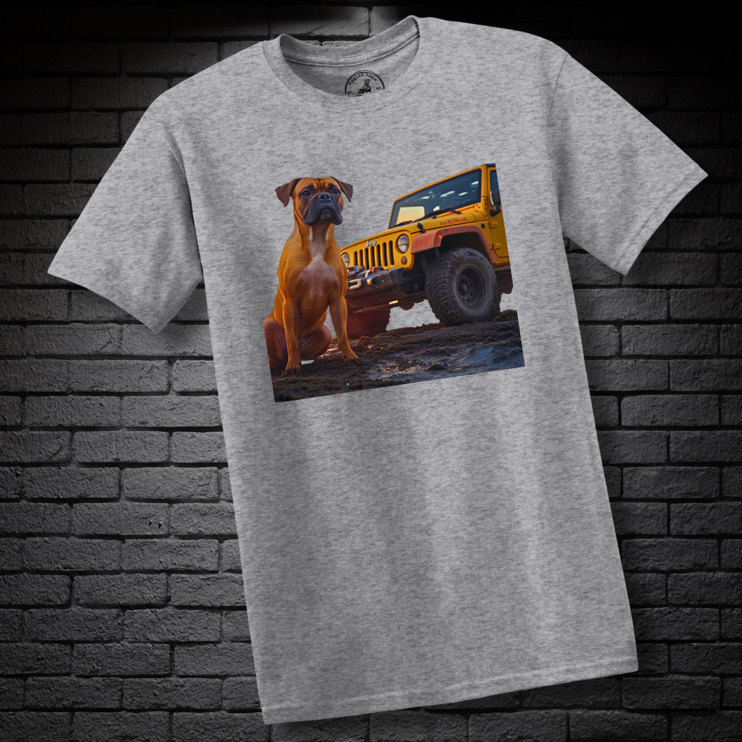 A Boxer & A Jeep- Boxer Dog Classic Shirt