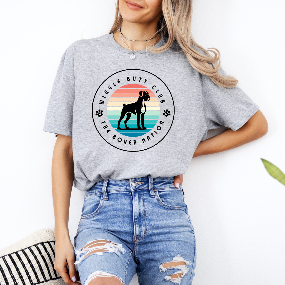 The Wiggle Butt Club - Boxer Dog Classic T-Shirt