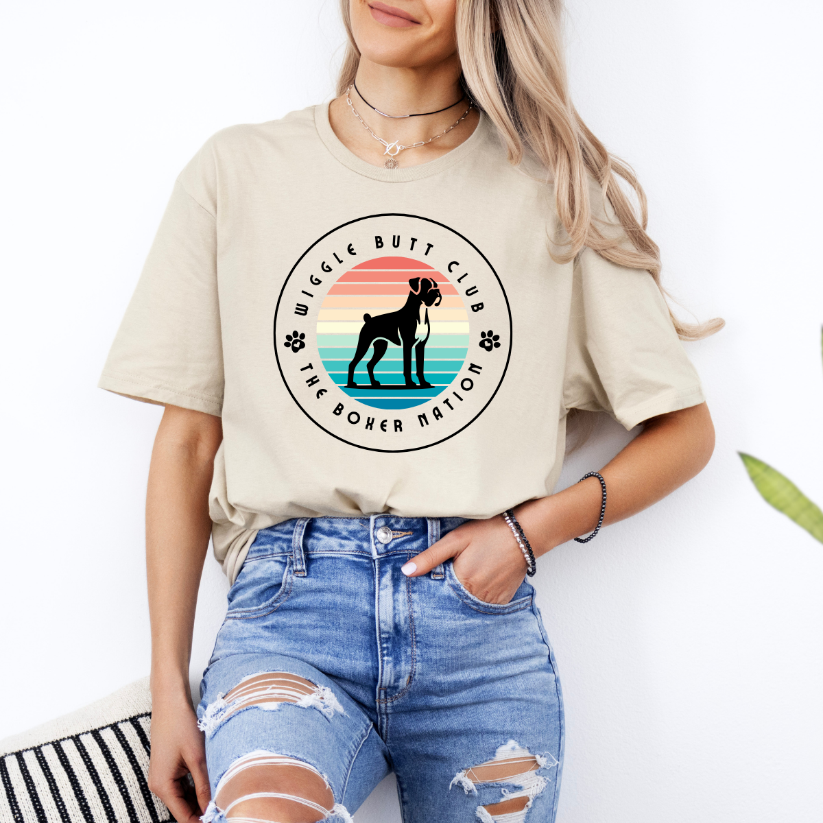 The Wiggle Butt Club - Boxer Dog Classic T-Shirt