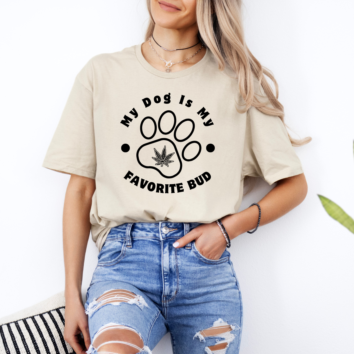My Dog Is My Favorite Bud - Classic T-Shirt