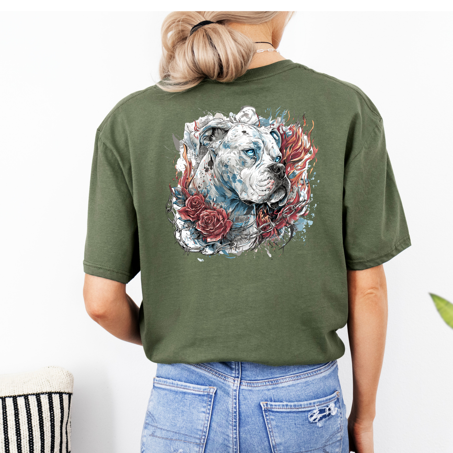 Frostborn Boxer Ice Eyes & Chain Collar - Boxer Dog Classic T-Shirt
