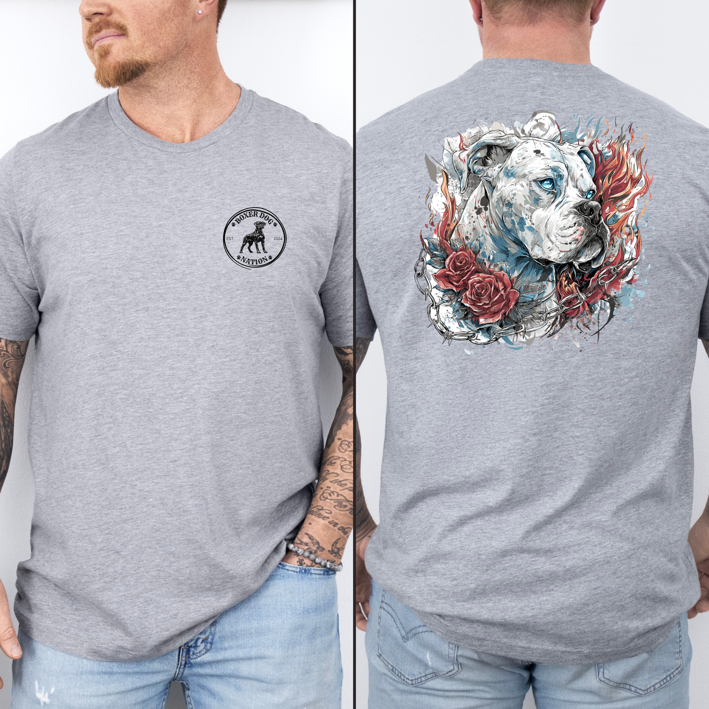 Frostborn Boxer Ice Eyes & Chain Collar - Boxer Dog Classic T-Shirt