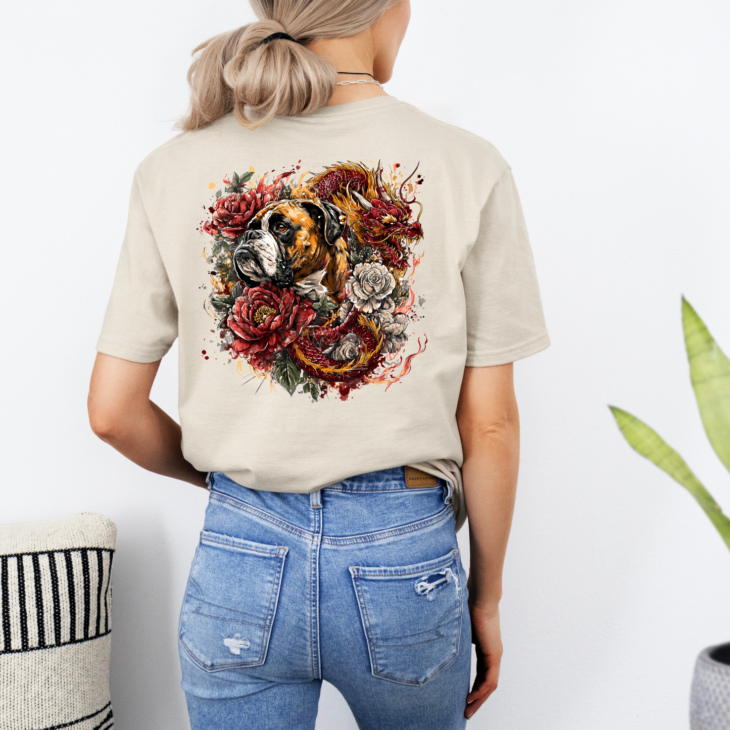 Dragon Defender β Boxer and Fire Dragon- Boxer Dog Classic T-Shirt