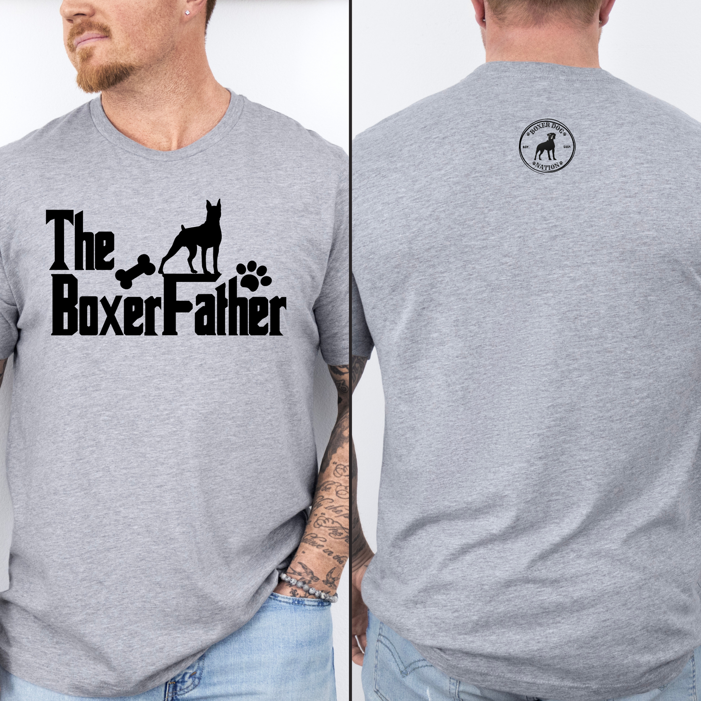 The BoxerFather – Boxer Dog T-Shirt Funny