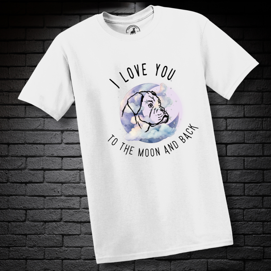 I Love You To The Moon And Back - Boxer Dog Classic T-Shirt