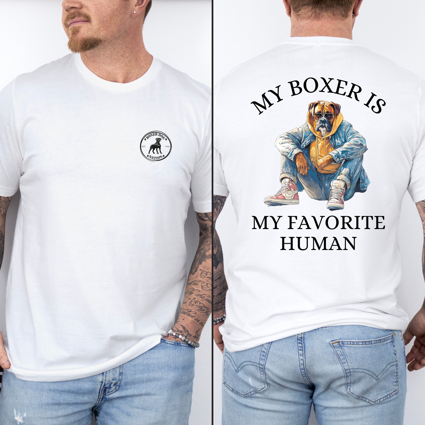 My Boxer Is My Favorite Person - Boxer Dog Classic T-Shirt