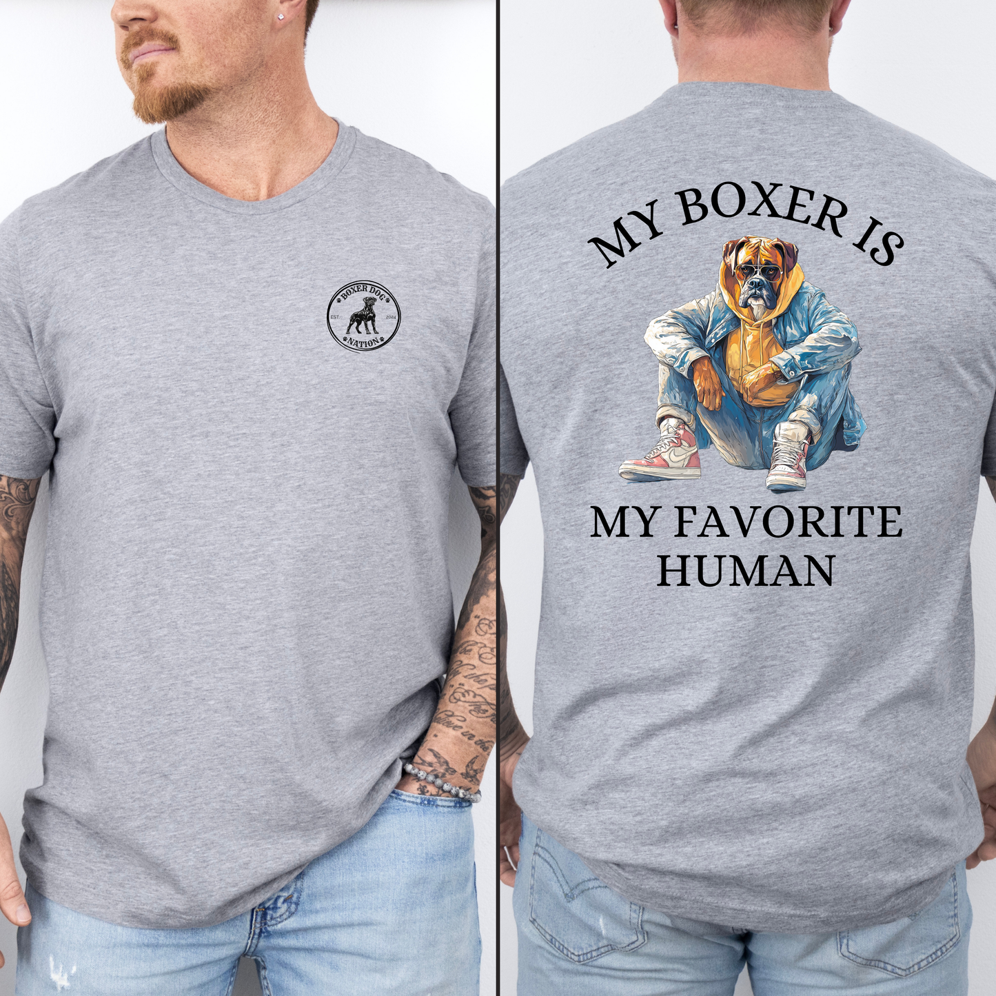 My Boxer Is My Favorite Person - Boxer Dog Classic T-Shirt