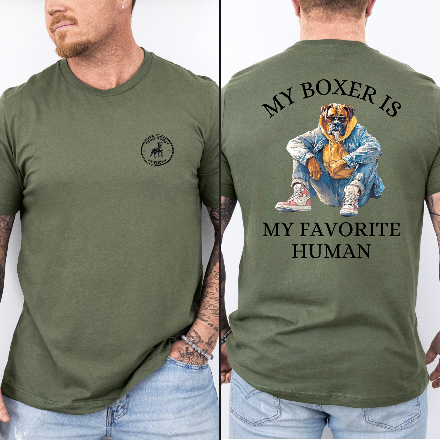 My Boxer Is My Favorite Person - Boxer Dog Classic T-Shirt