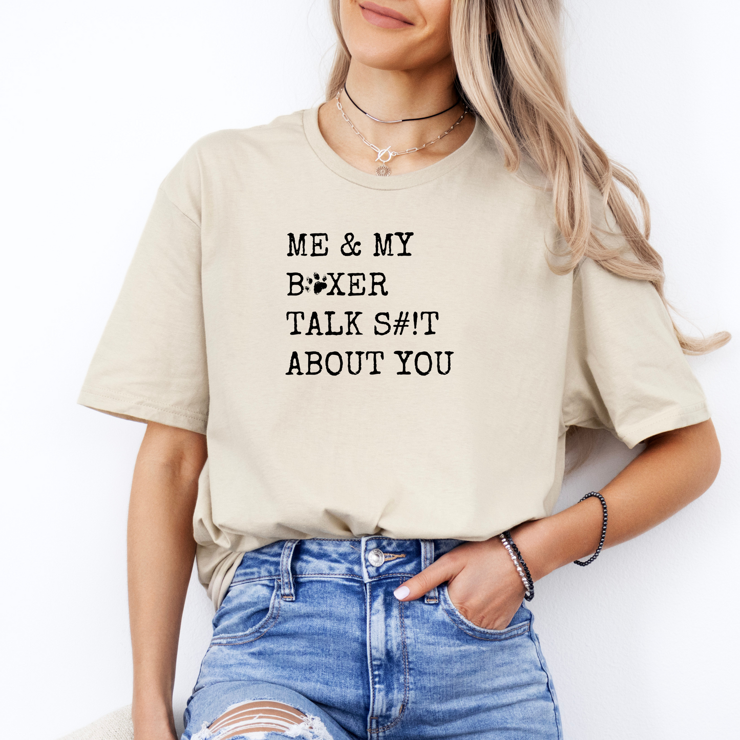 Me and My Boxer Talk S#!T About You - Boxer Dog Classic T-Shirt