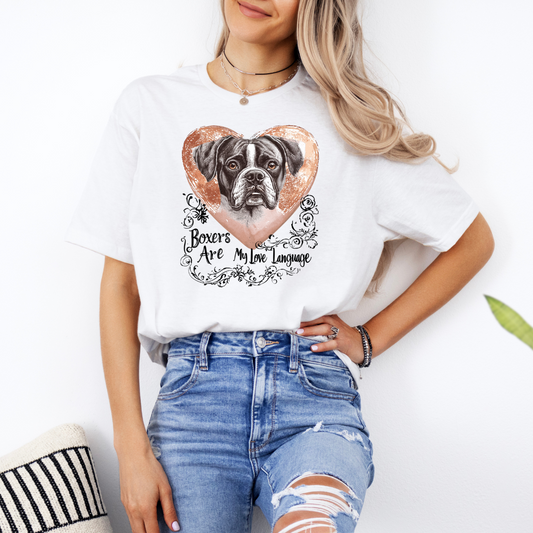 Boxers Are My Love Language - Boxer Dog Classic T-Shirt