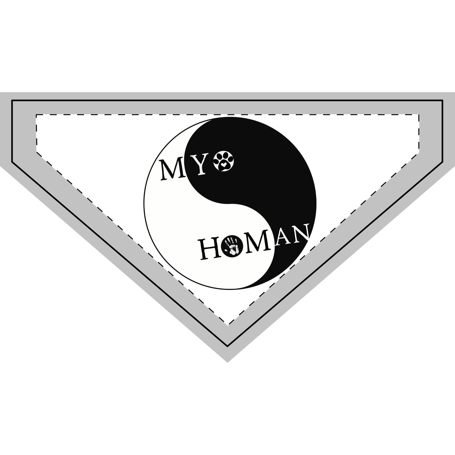 MY HOMAN (Yin Yang) - Boxer Dog Pet Bandana