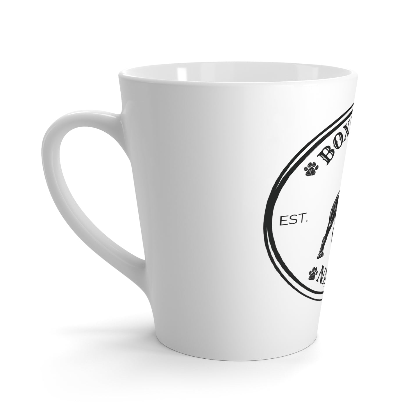 Boxer Dog Nation Logo - Boxer Dog Latte Mug