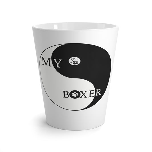 My Boxer My Yin to My Yang - Boxer Dog Latte Mug