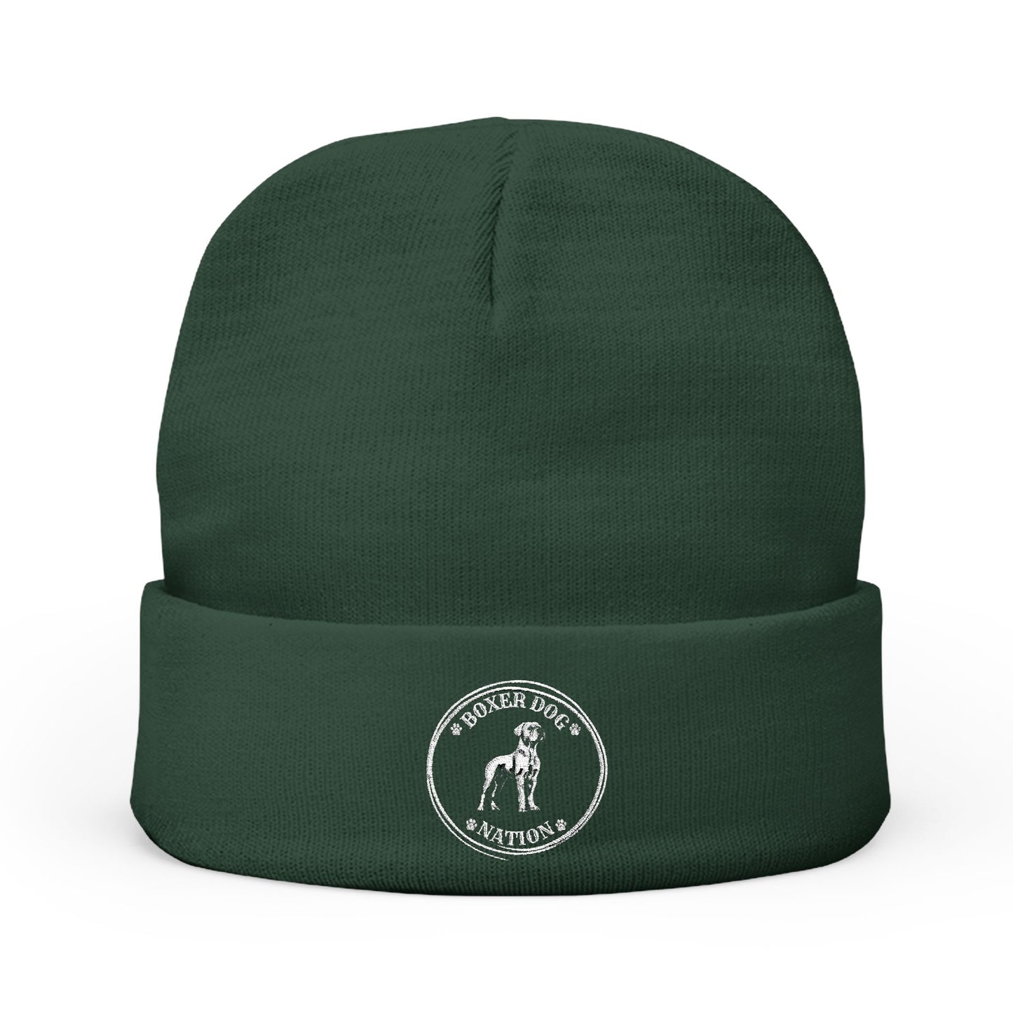 Boxer Dog Nation Logo Beanie – Embroidered & Built for the Obsessed