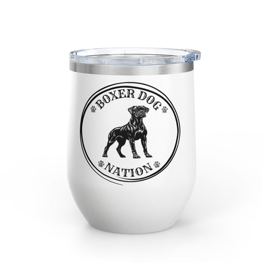 Boxer Nation Logo - Boxer Dog Wine Tumbler