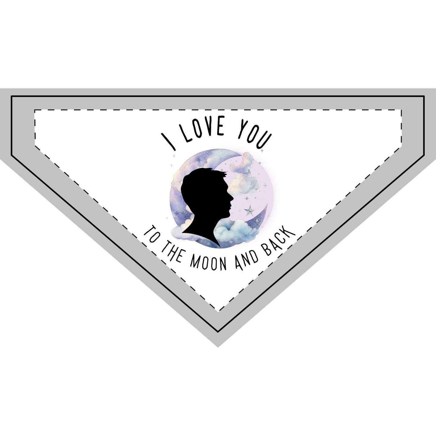 I Love You to the Moon & Back (male) – Pet Bandana