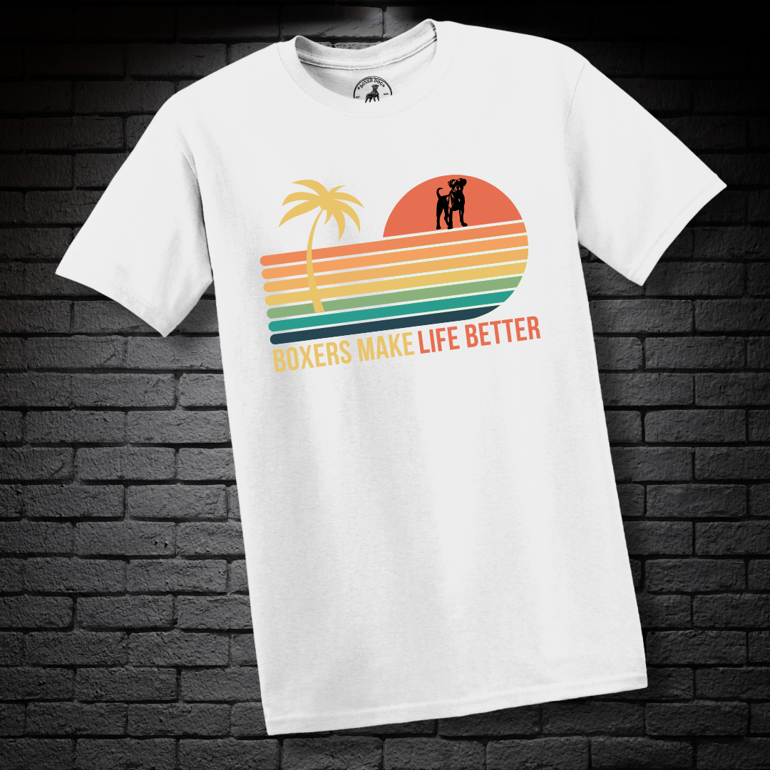 Boxers Make Life Better- Boxer Dog Classic Shirt