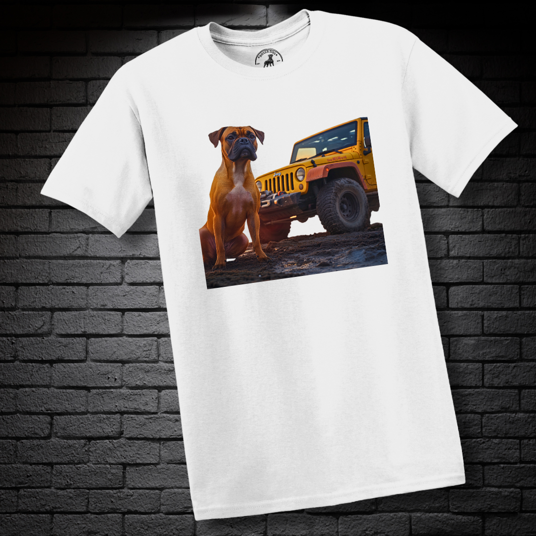 A Boxer & A Jeep- Boxer Dog Classic Shirt