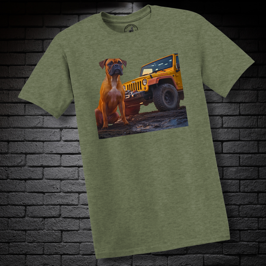 A Boxer & A Jeep- Boxer Dog Classic Shirt