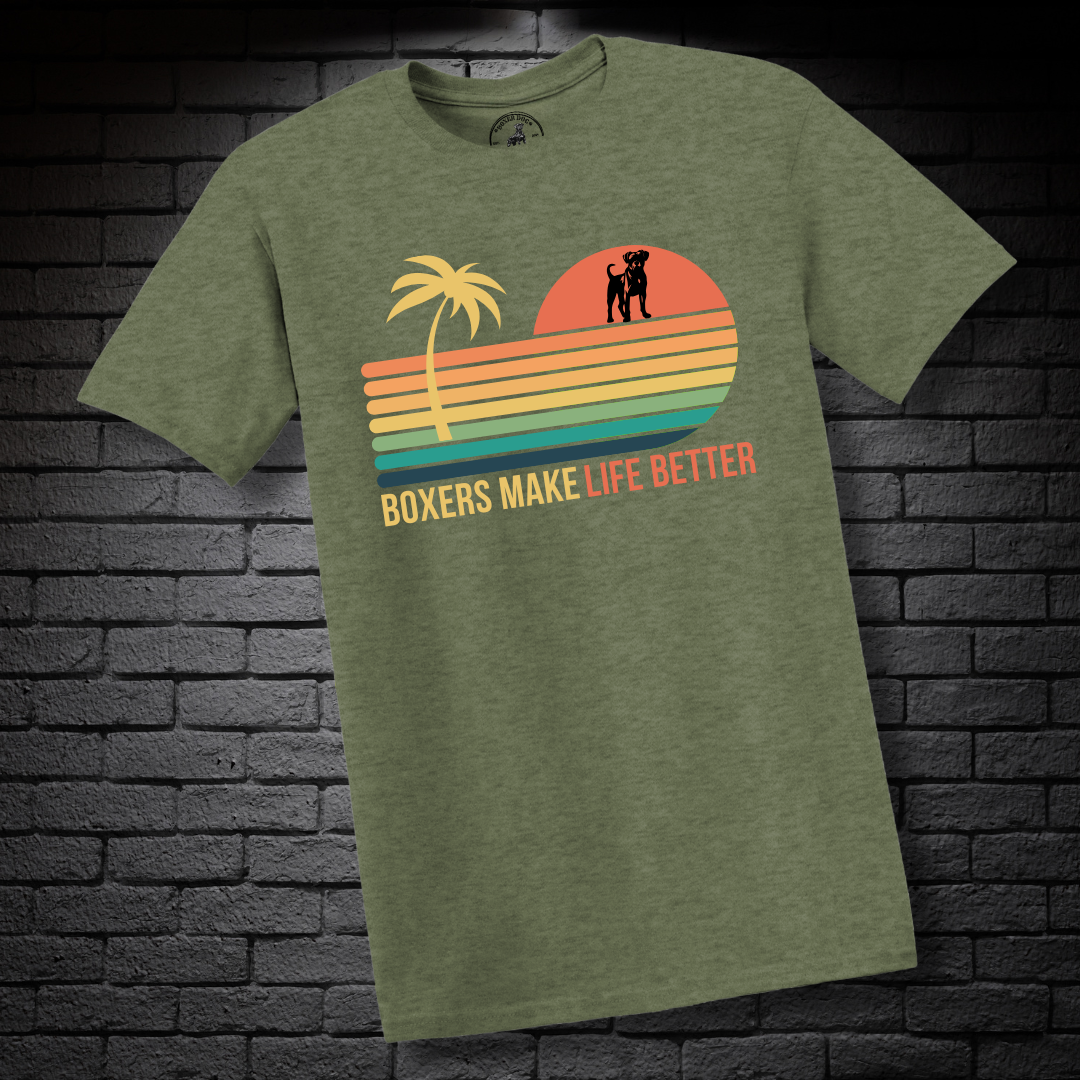 Boxers Make Life Better- Boxer Dog Classic Shirt