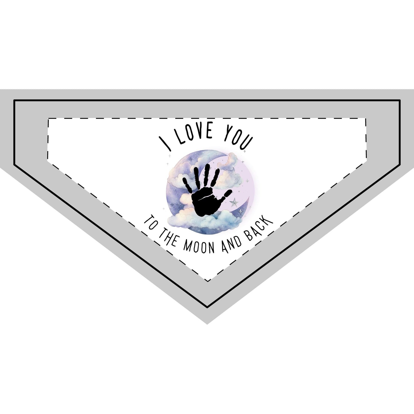 I Love You to the Moon & Back (hand print) – Pet Bandana