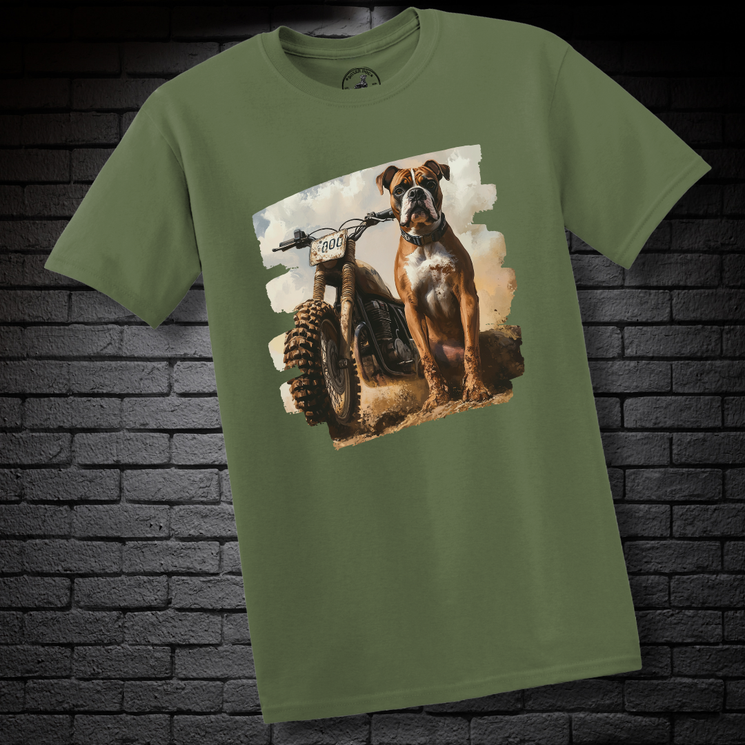 A Dirt Bike & A Boxer Dog- Boxer Dog Classic Shirt