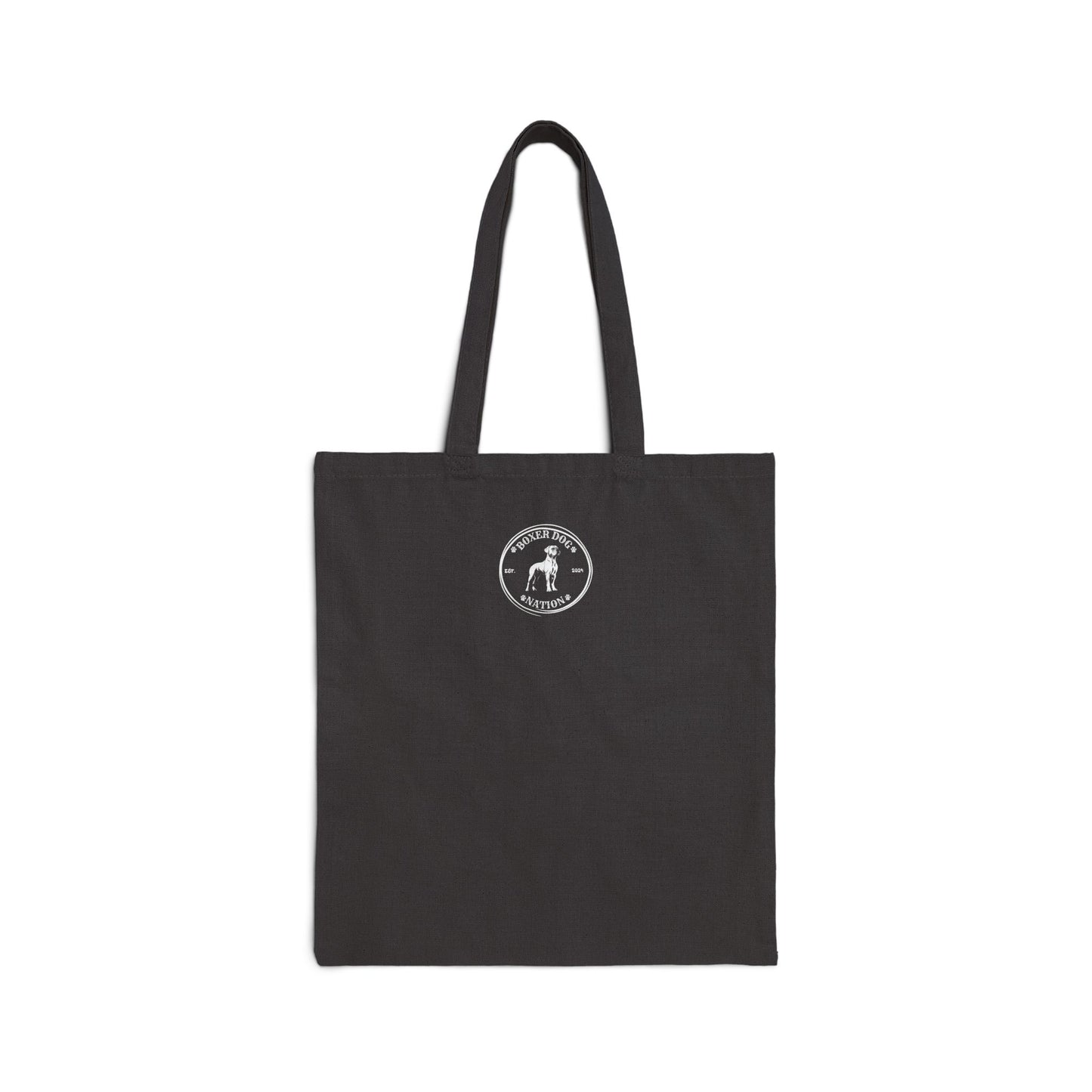 Bigfoot Walking a Boxer Tote Bag β Funny Dog Lover Gift, Sasquatch Forest Silhouette, Boxer Dog Nation Exclusive