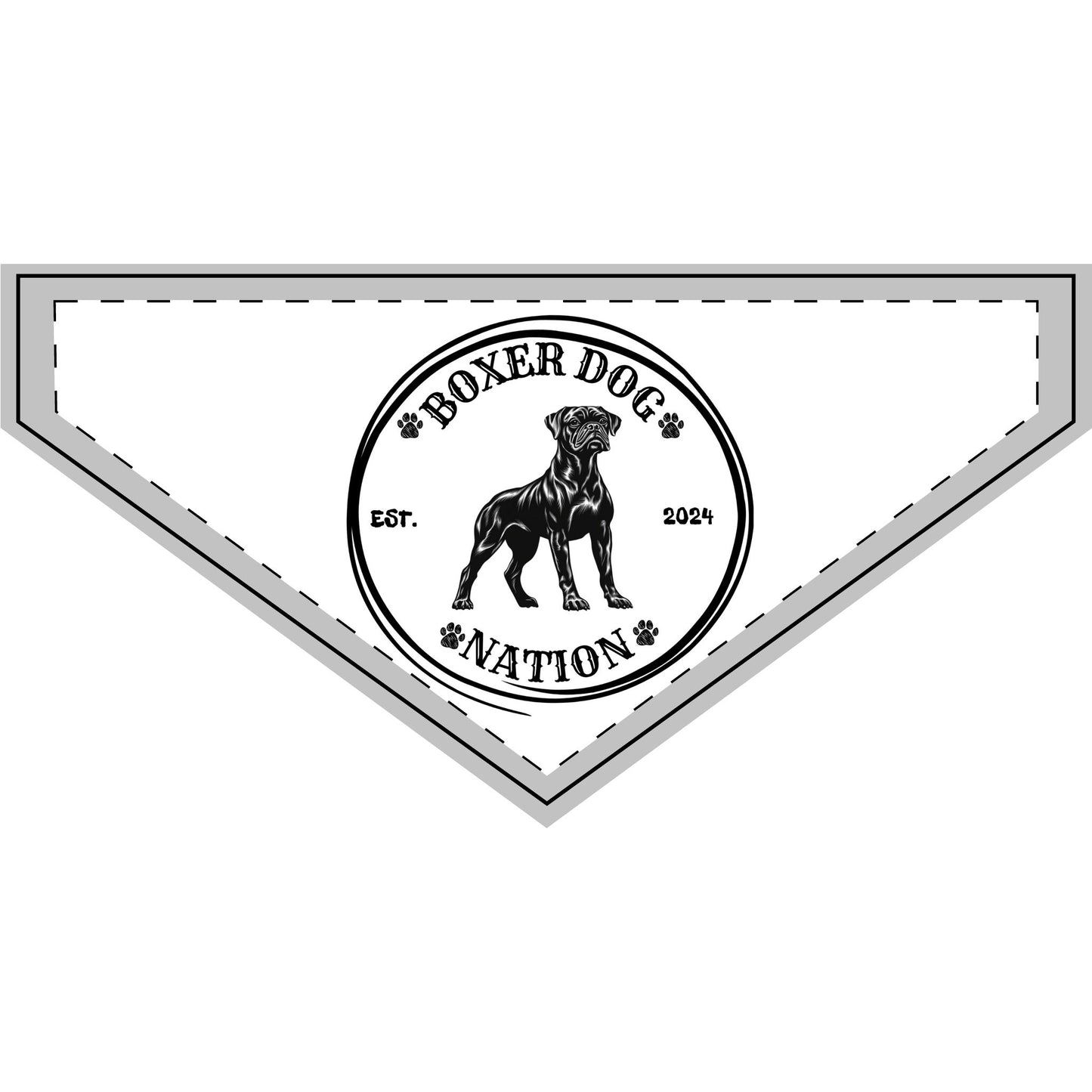 Boxer Dog Nation Logo- Boxer Dog Pet Bandana