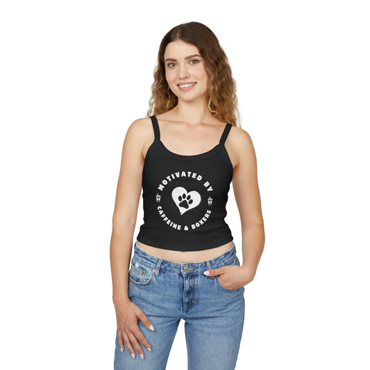 Motivation By Caffeine & Boxers - Boxer Dog Tank Top