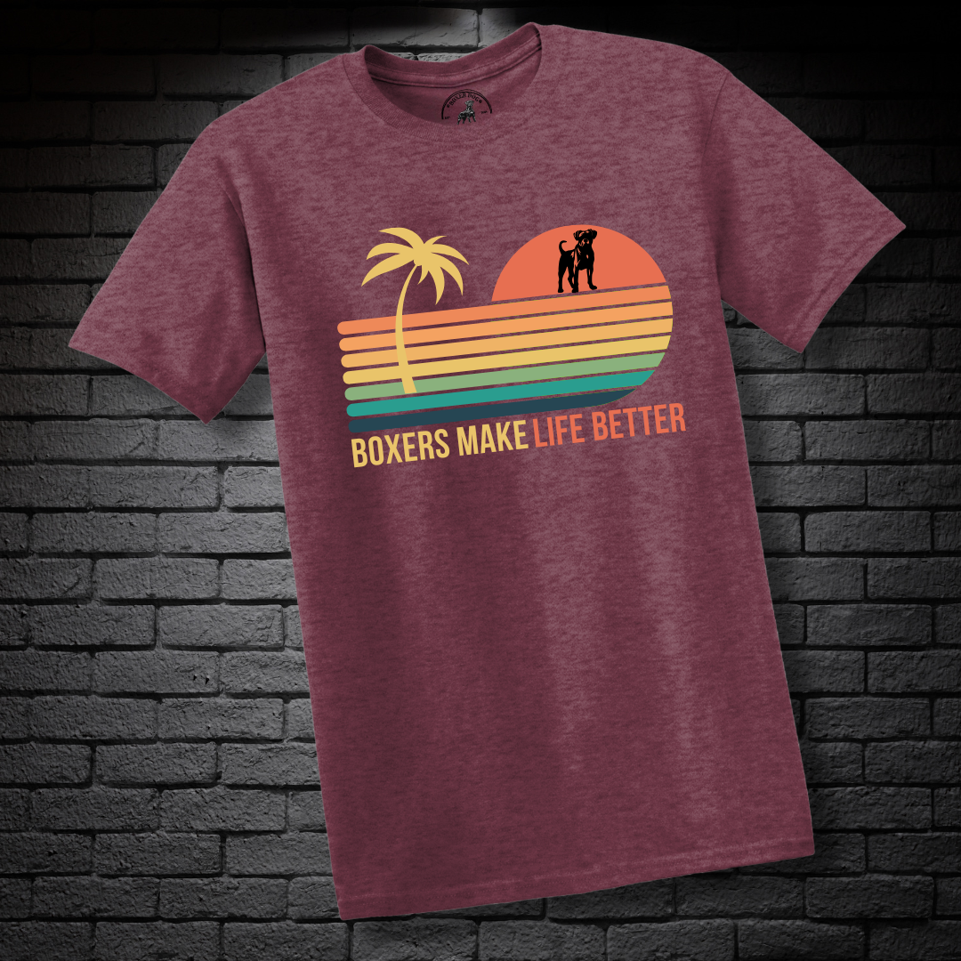 Boxers Make Life Better- Boxer Dog Classic Shirt
