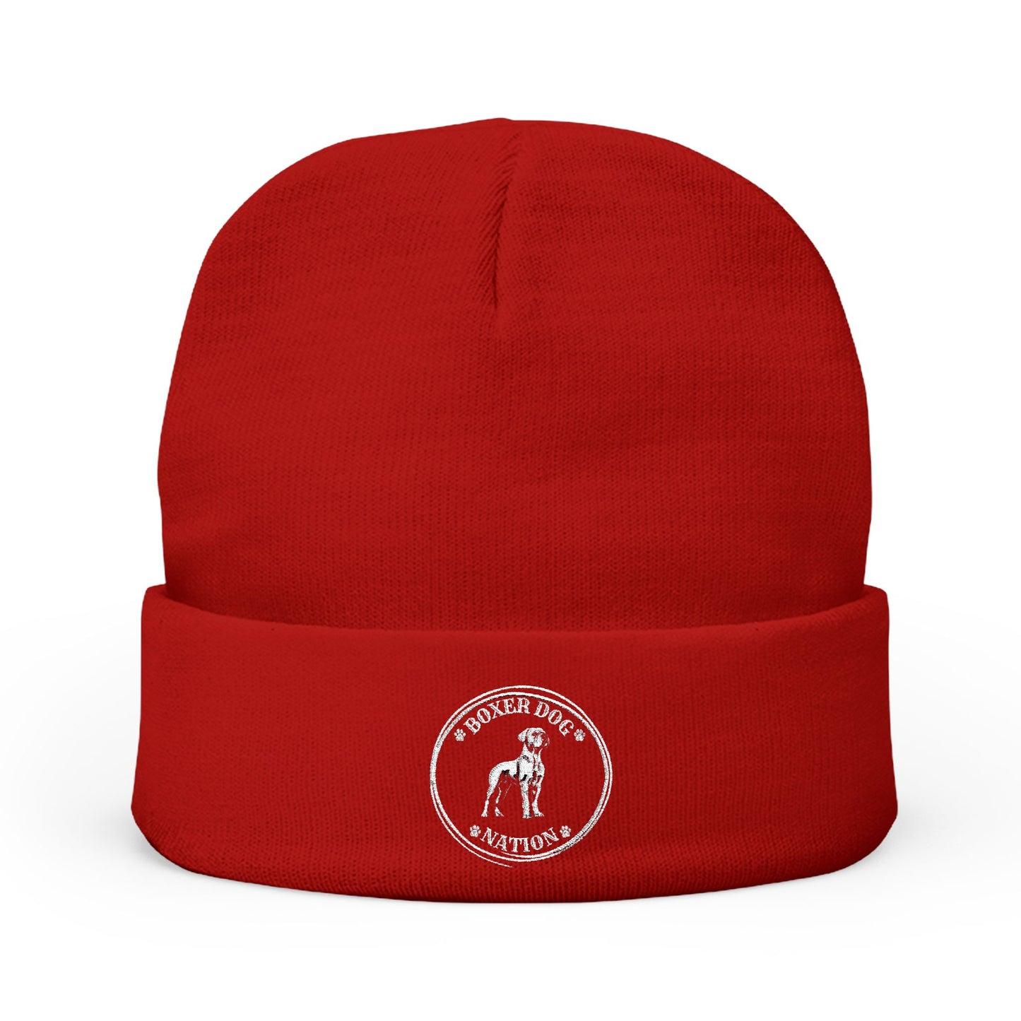 Boxer Dog Nation Logo Beanie – Embroidered & Built for the Obsessed