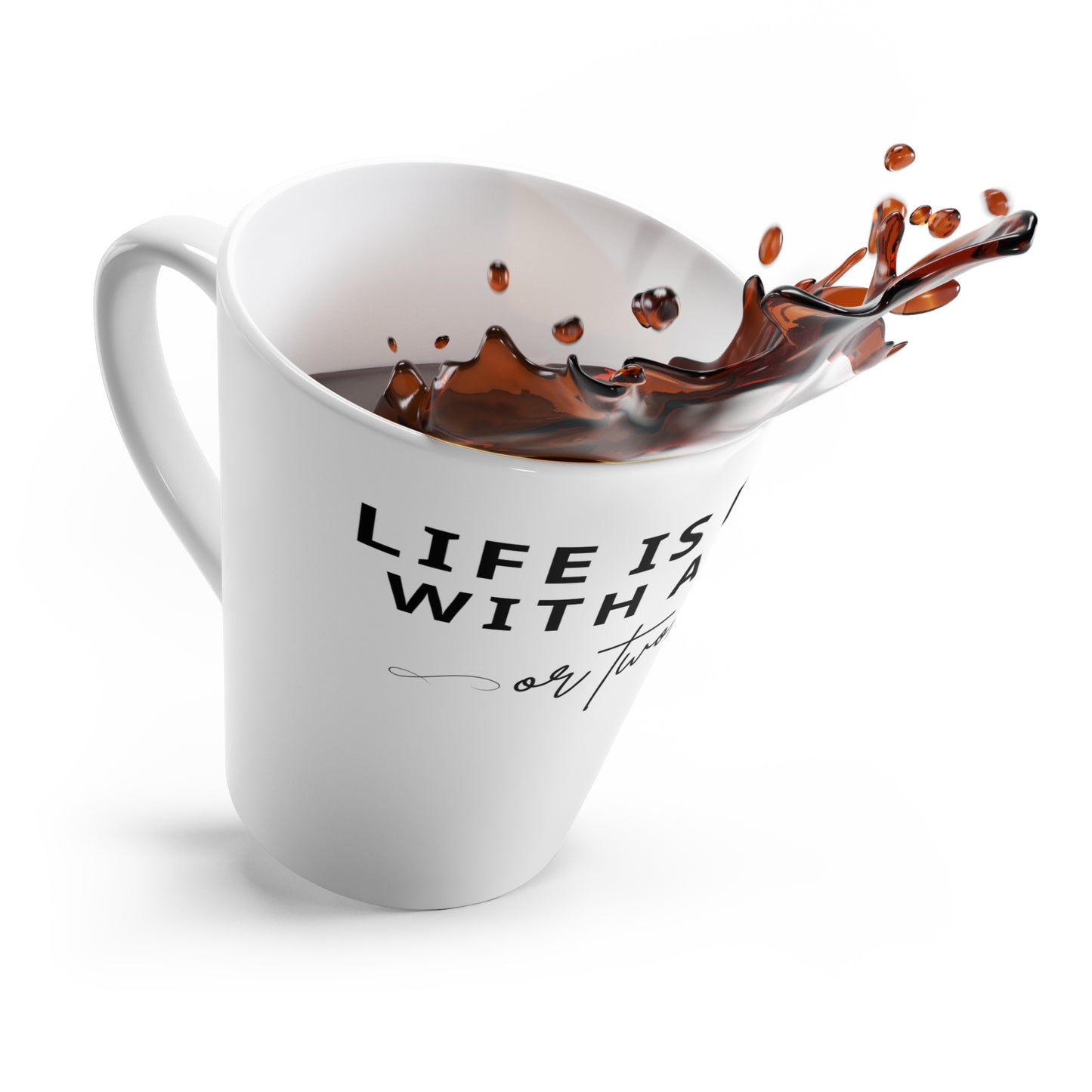Life is better with a boxer, 2 or 3... - Boxer Dog Latte Mug