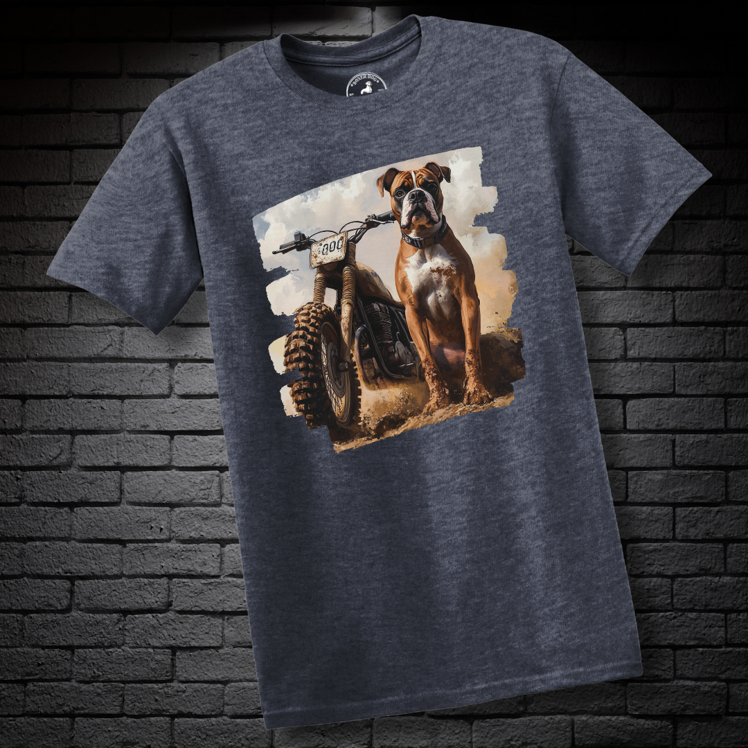 A Dirt Bike & A Boxer Dog- Boxer Dog Classic Shirt