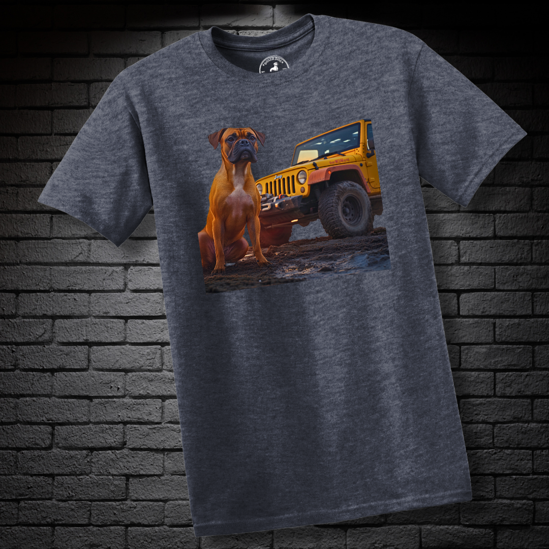 A Boxer & A Jeep- Boxer Dog Classic Shirt