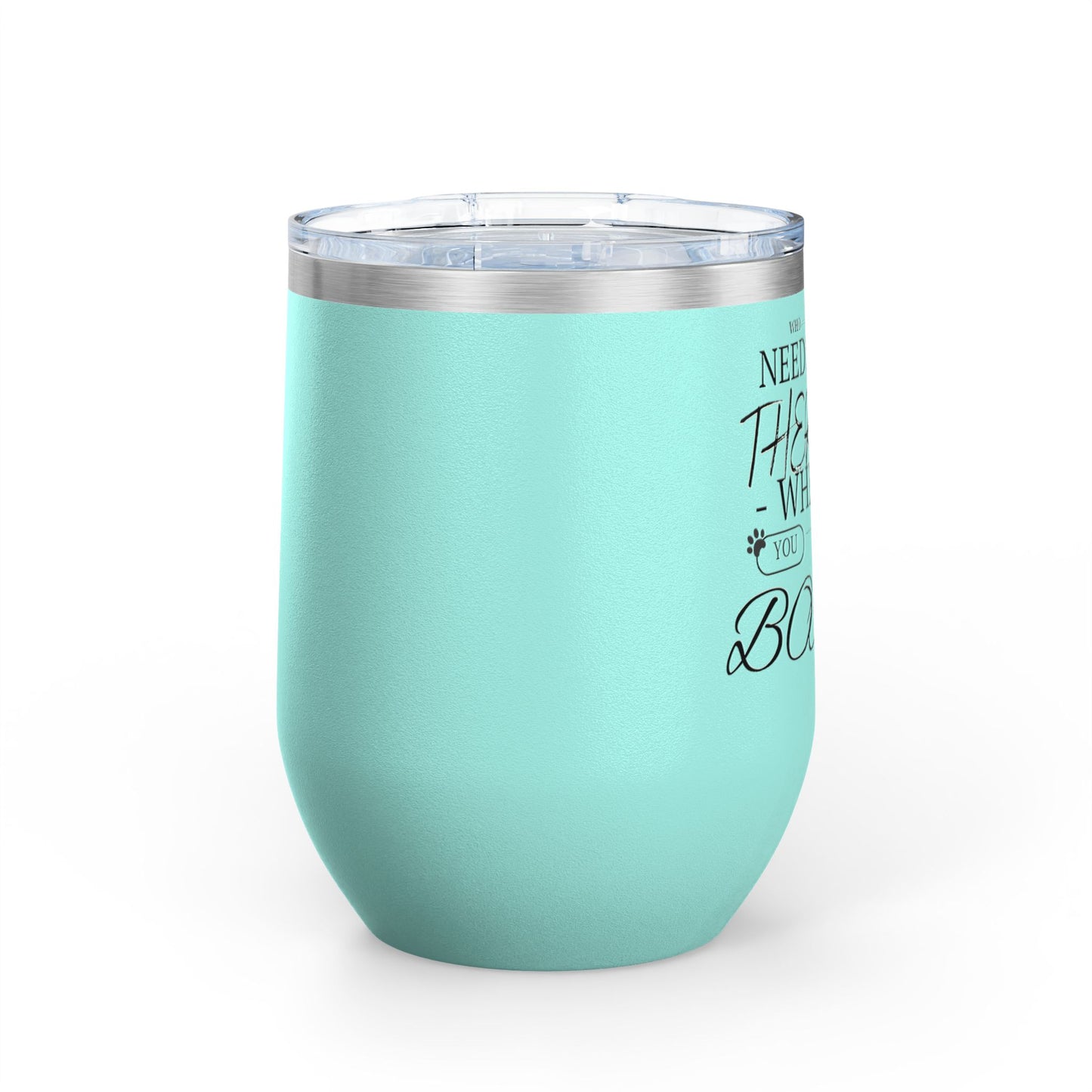 Who Needs Therapy When You Have a Boxer - Boxer Dog Wine Tumbler