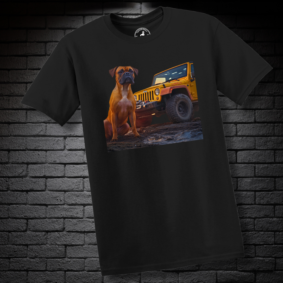 A Boxer & A Jeep- Boxer Dog Classic Shirt