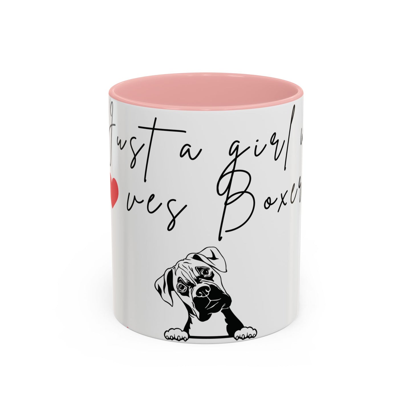 Just a Gril Who Loves Boxers- Accent Coffee Mug (11, 15oz)